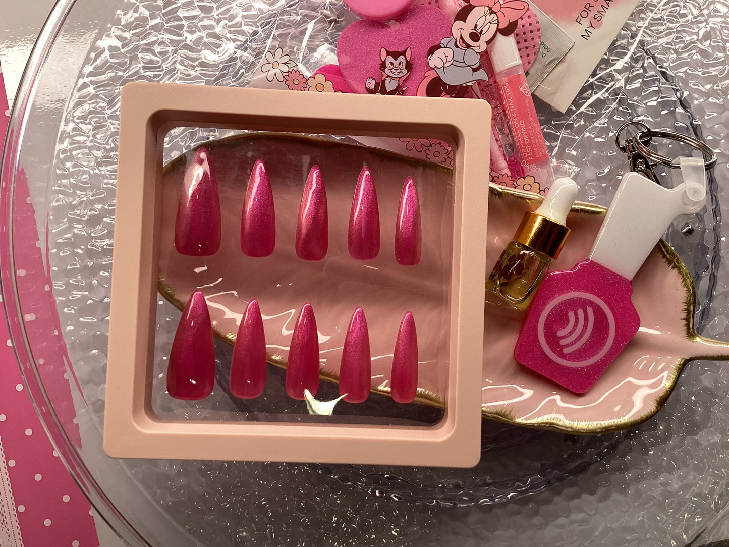 Pink Cat Eye - Medium Almond