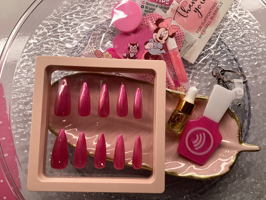 Pink Cat Eye - Medium Almond