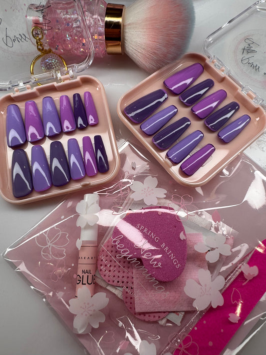 Purples & Stripes - Medium Coffin